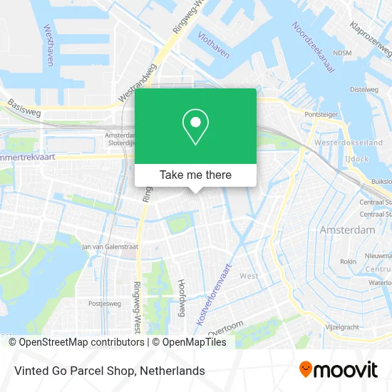 Vinted Go Parcel Shop map