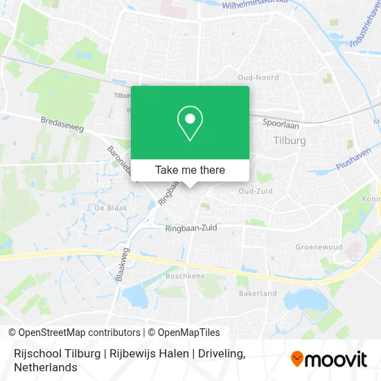 Rijschool Tilburg | Rijbewijs Halen | Driveling map
