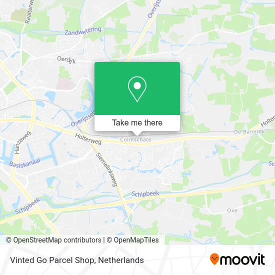 Vinted Go Parcel Shop map