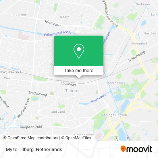Myzo Tilburg map