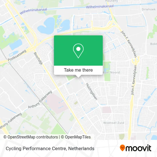 Cycling Performance Centre map