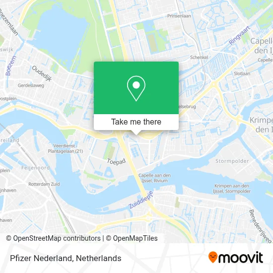 Pfizer Nederland map