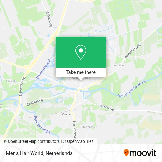 Men's Hair World map