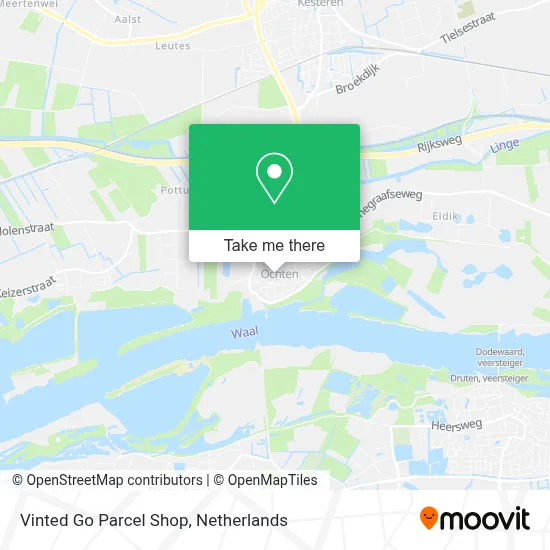 Vinted Go Parcel Shop map