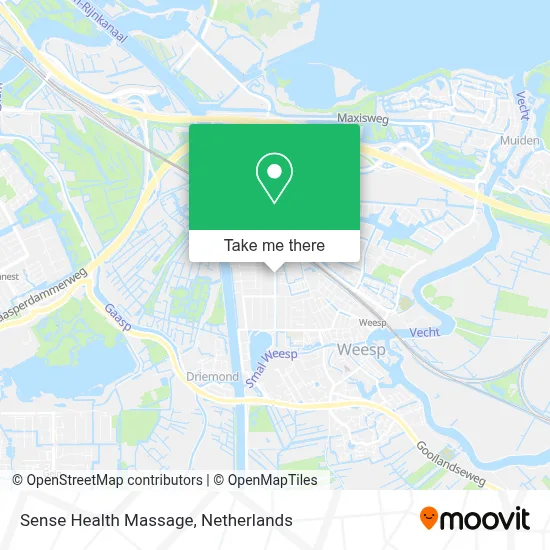 Sense Health Massage map