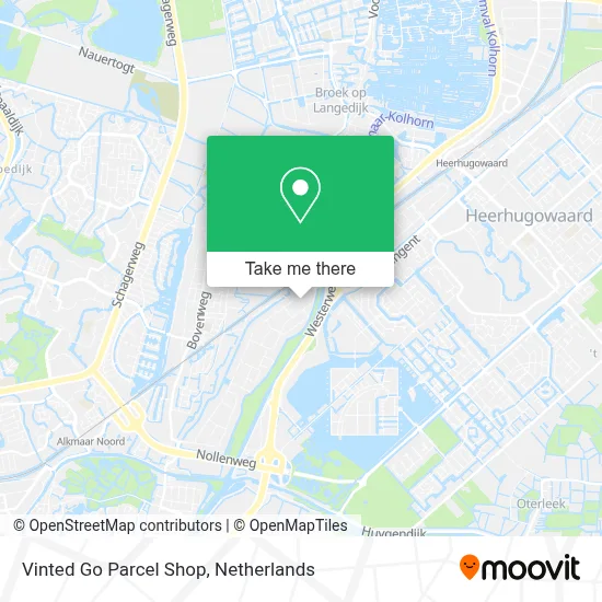 Vinted Go Parcel Shop map