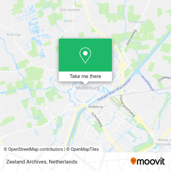 Zeeland Archives map