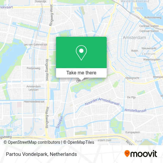 Partou Vondelpark map
