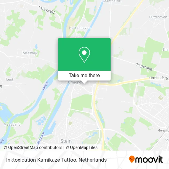 Inktoxication Kamikaze Tattoo map