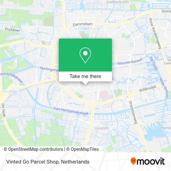 Vinted Go Parcel Shop map