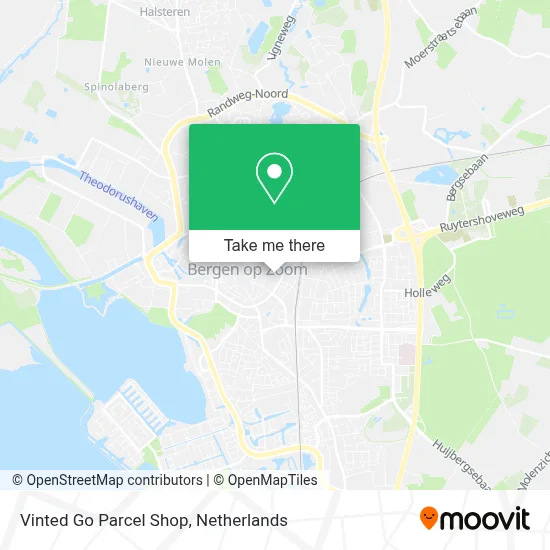 Vinted Go Parcel Shop map