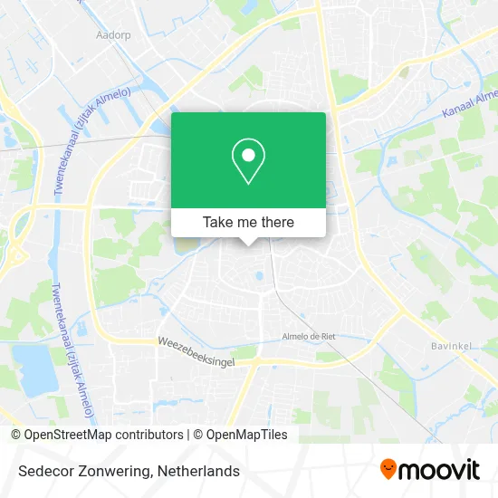 Sedecor Zonwering map