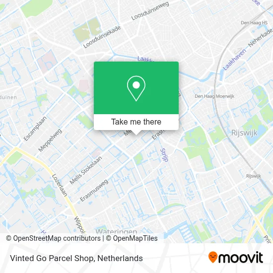 Vinted Go Parcel Shop map