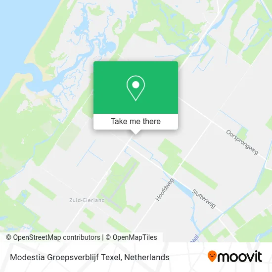 Modestia Groepsverblijf Texel map