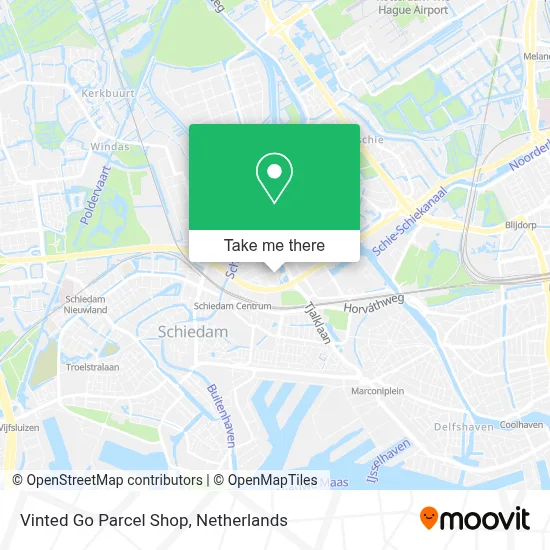 Vinted Go Parcel Shop map