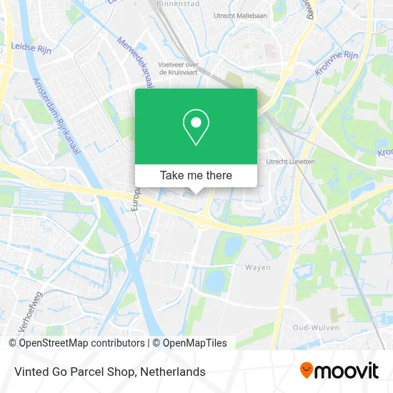 Vinted Go Parcel Shop map