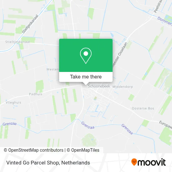 Vinted Go Parcel Shop Karte