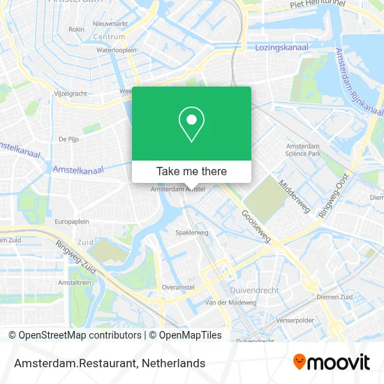 Amsterdam.Restaurant map