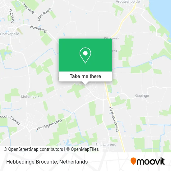 Hebbedinge Brocante map