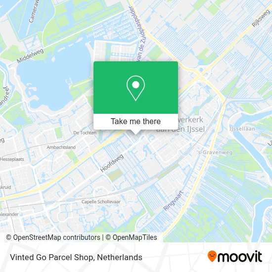 Vinted Go Parcel Shop map