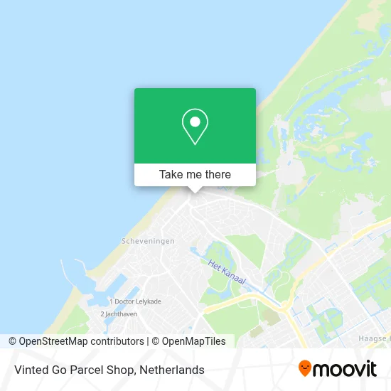 Vinted Go Parcel Shop map