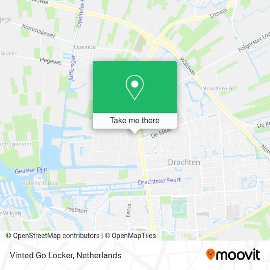 Vinted Go Locker map