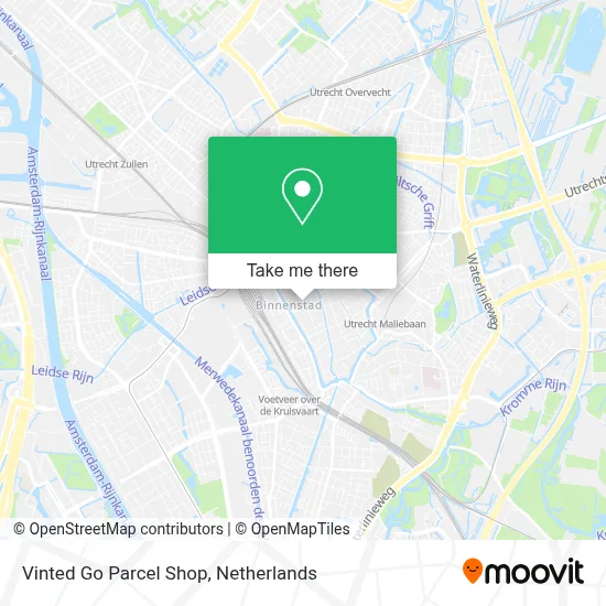 Vinted Go Parcel Shop map