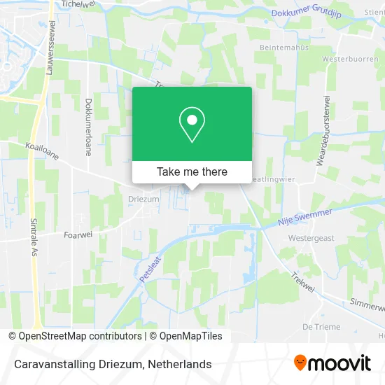 Caravanstalling Driezum map