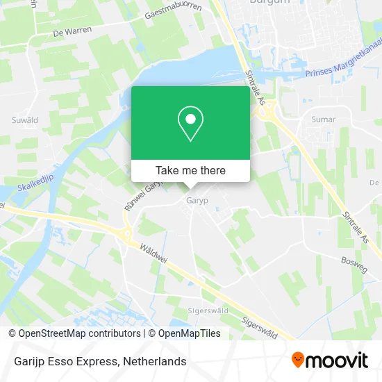 Garijp Esso Express map