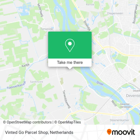 Vinted Go Parcel Shop map