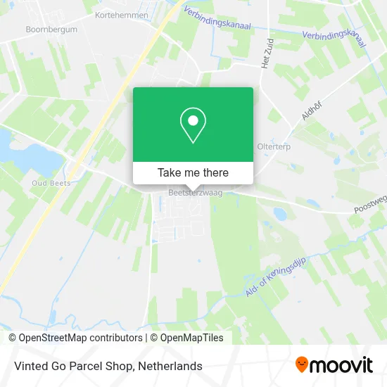 Vinted Go Parcel Shop map