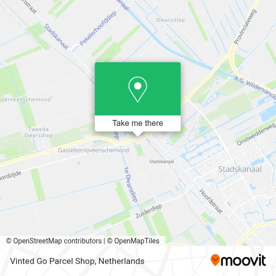 Vinted Go Parcel Shop map