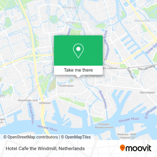 Hotel Cafe the Windmill map
