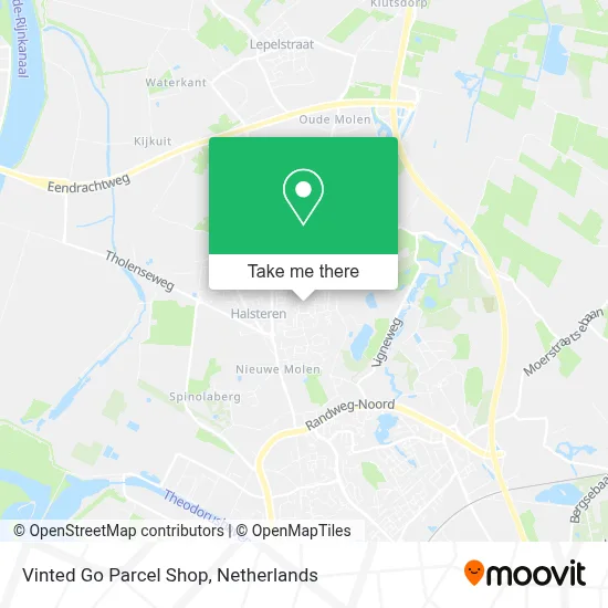 Vinted Go Parcel Shop map