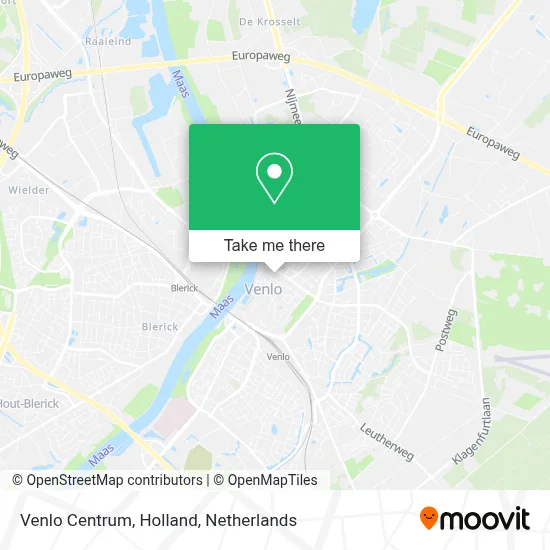 Venlo Centrum, Holland map