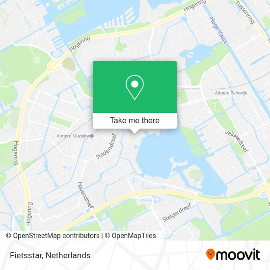 Fietsstar map