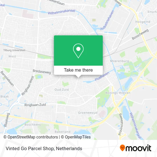 Vinted Go Parcel Shop map