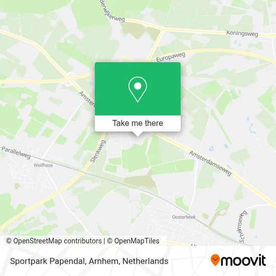 Sportpark Papendal, Arnhem map