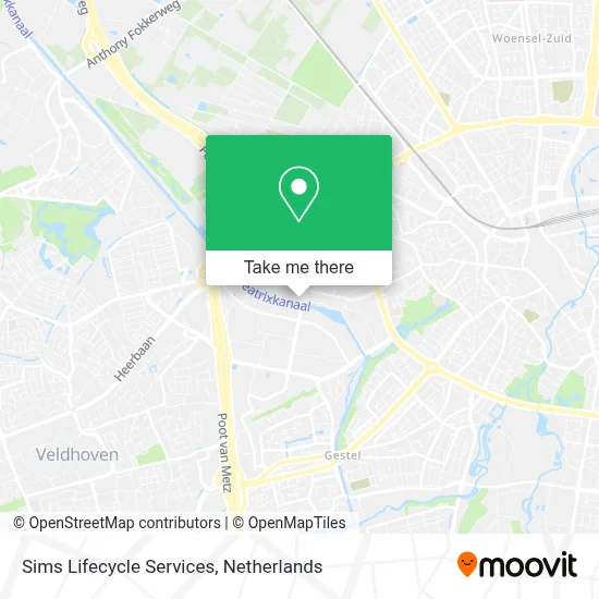 Sims Lifecycle Services map