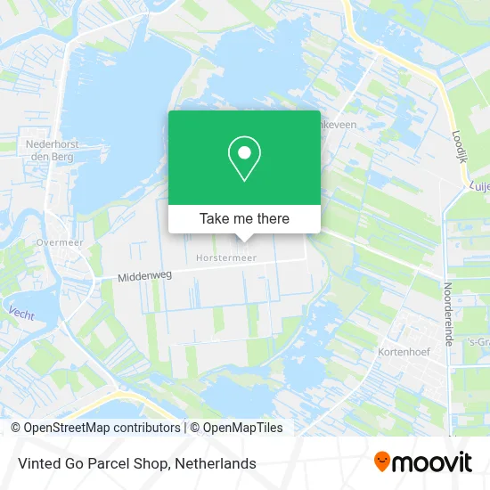 Vinted Go Parcel Shop map