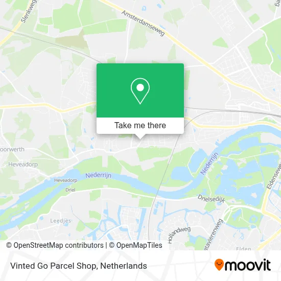Vinted Go Parcel Shop map