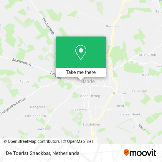 De Toerist Snackbar map