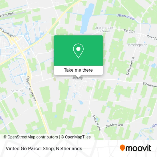Vinted Go Parcel Shop map