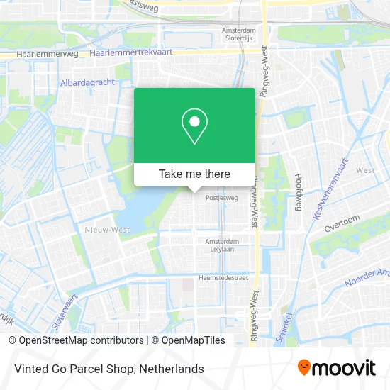 Vinted Go Parcel Shop map