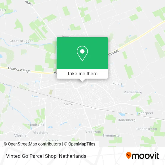 Vinted Go Parcel Shop map