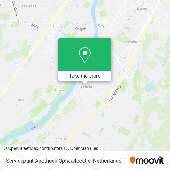 Servicepunt Apotheek Ophaallocatie map