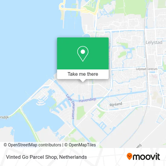 Vinted Go Parcel Shop map