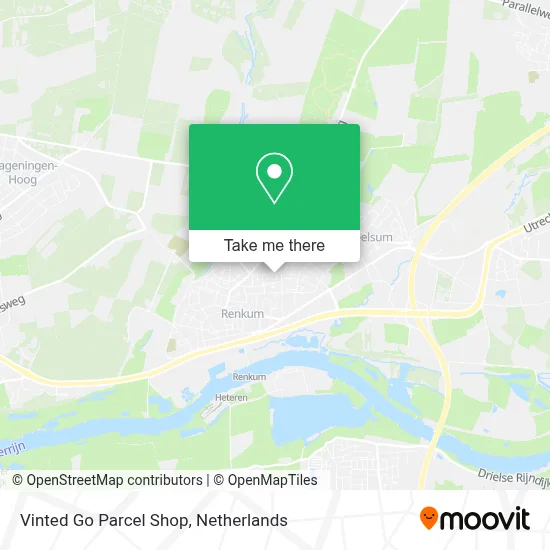 Vinted Go Parcel Shop map