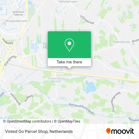 Vinted Go Parcel Shop map