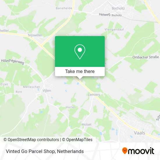 Vinted Go Parcel Shop map
